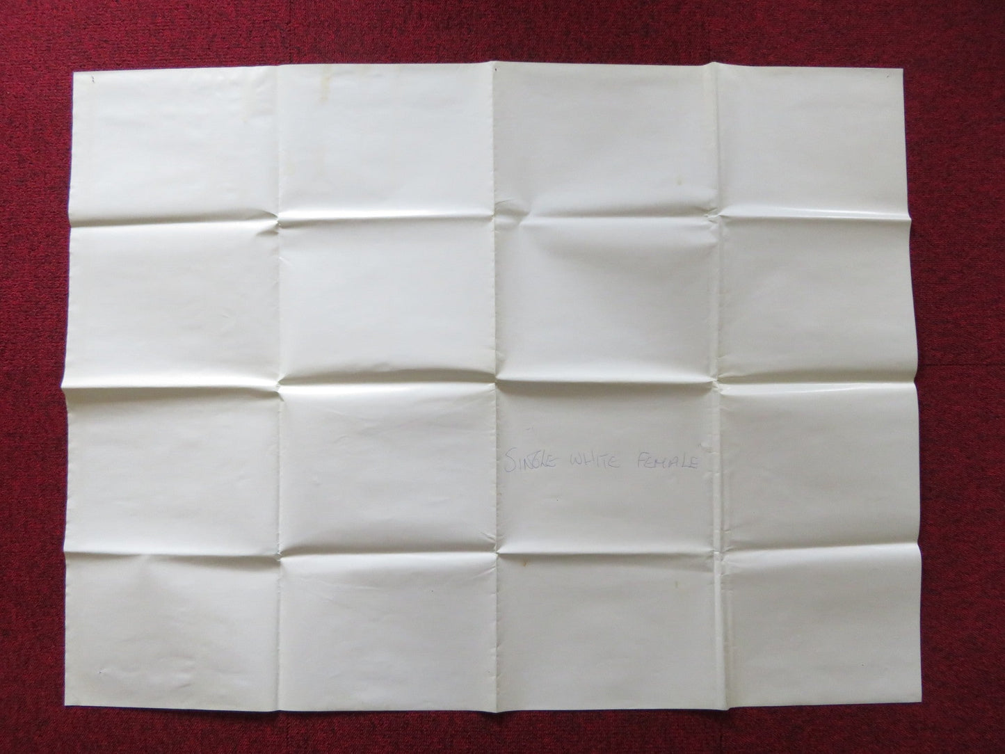 SINGLE WHITE FEMALE UK QUAD POSTER FOLDED BRIDGET FONDA J. JASON LEIGH 1992 Rendezvous Cinema Movie posters