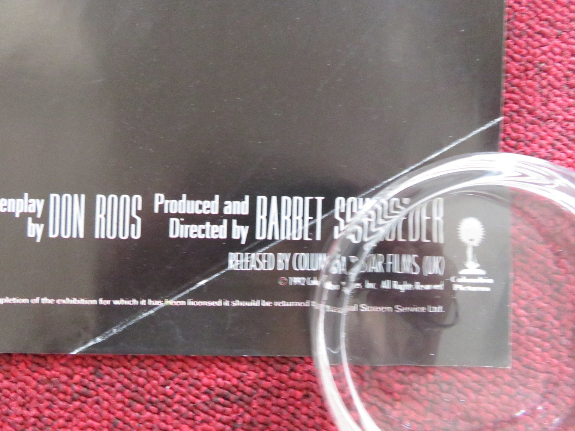 SINGLE WHITE FEMALE UK QUAD ROLLED POSTER B. FONDA JENNIFER JASON LEIGH 1992 Rendezvous Cinema Movie posters