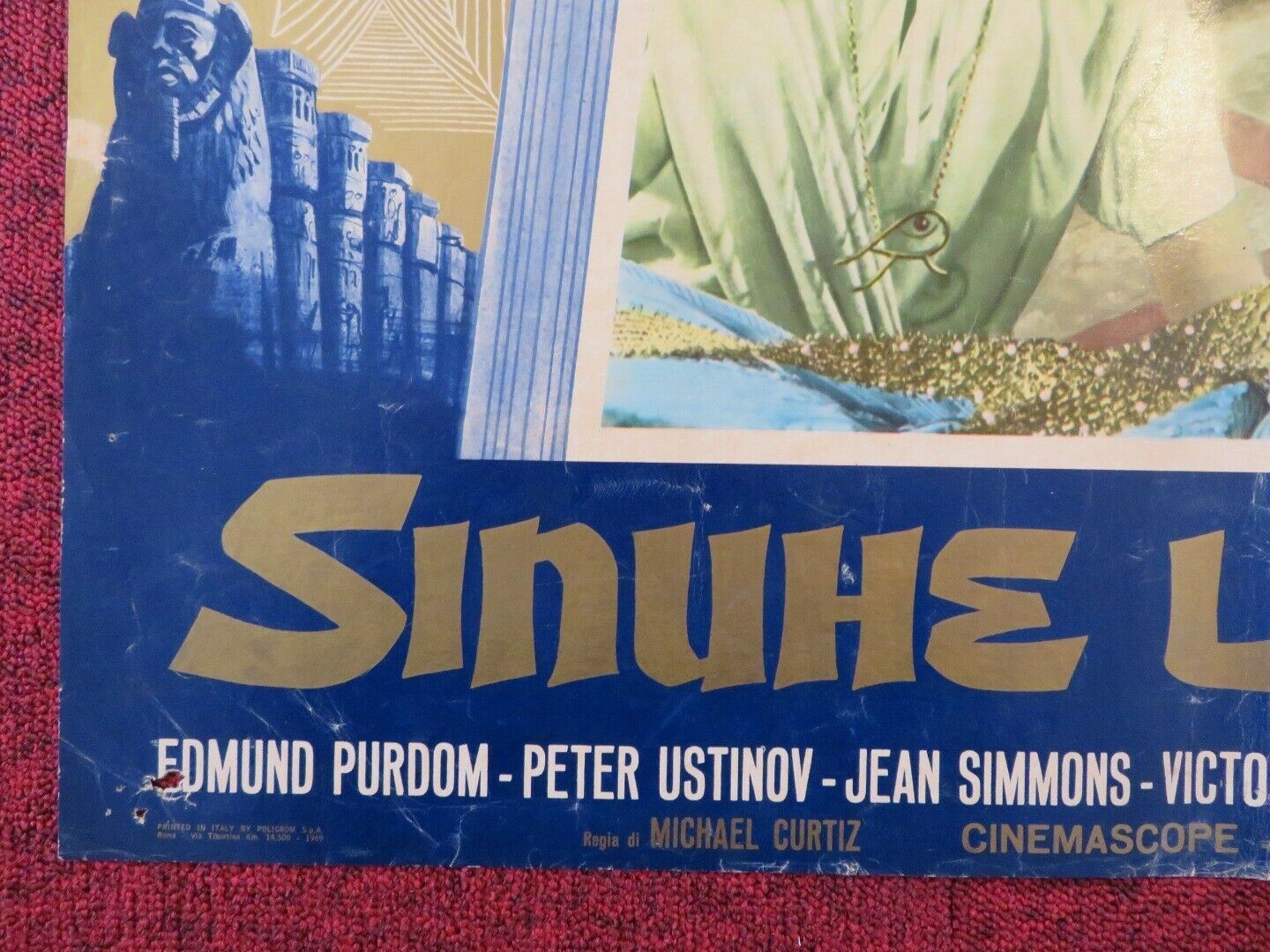 SINUHE L'EGIZIANO / THE EGYPTIAN ITALIAN FOTOBUSTA POSTER PETER USTINOV 1954 - Rendezvous Cinema