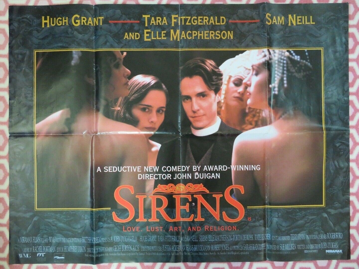 SIRENS BRITISH QUAD (30"x40") POSTER HUGH GRANT ELLE MACPHERSON PORTIA ROSSI - Rendezvous Cinema