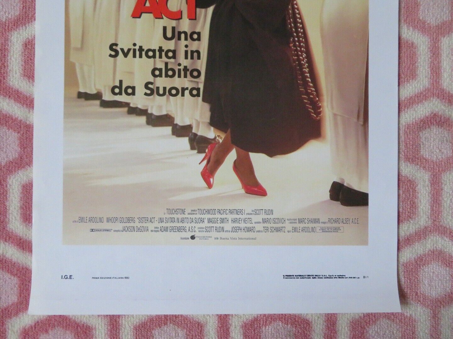 SISTER ACT ITALIAN LOCANDINA (27.5"x13") POSTER WHOOPI GOLDBERG '93 - Rendezvous Cinema