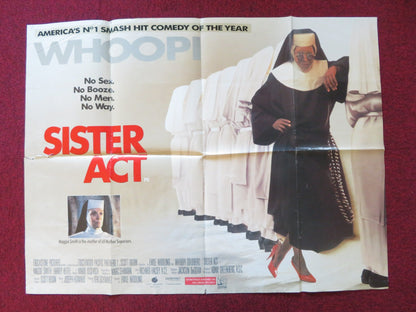 SISTER ACT UK QUAD POSTER FOLDED STEVE MARTIN DIANE KEATON 1992 Rendezvous Cinema Movie posters
