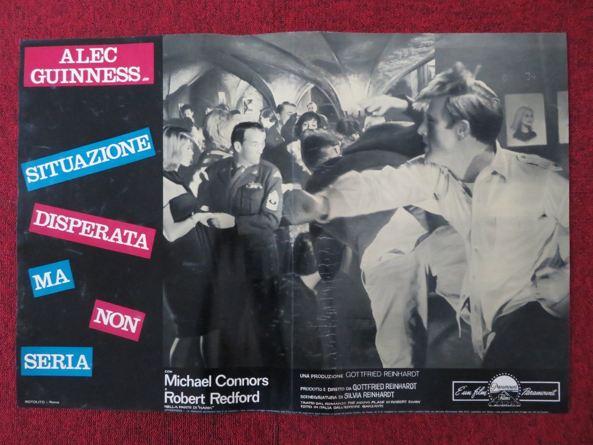 SITUATION HOPELESS - BUT NOT SERIOUS - C ITALIAN FOTOBUSTA POSTER GUINNESS 1965 Rendezvous Cinema Movie posters