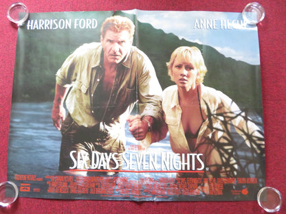 SIX DAYS SEVEN NIGHTS UK QUAD (30"x 40") ROLLED POSTER HARRISON FORD HECHE 1998 Rendezvous Cinema Movie posters
