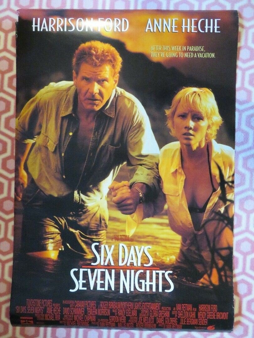 SIX DAYS SEVEN NIGHTS US ONE SHEET ROLLED POSTER HARRISON FORD 1998 Movie posters