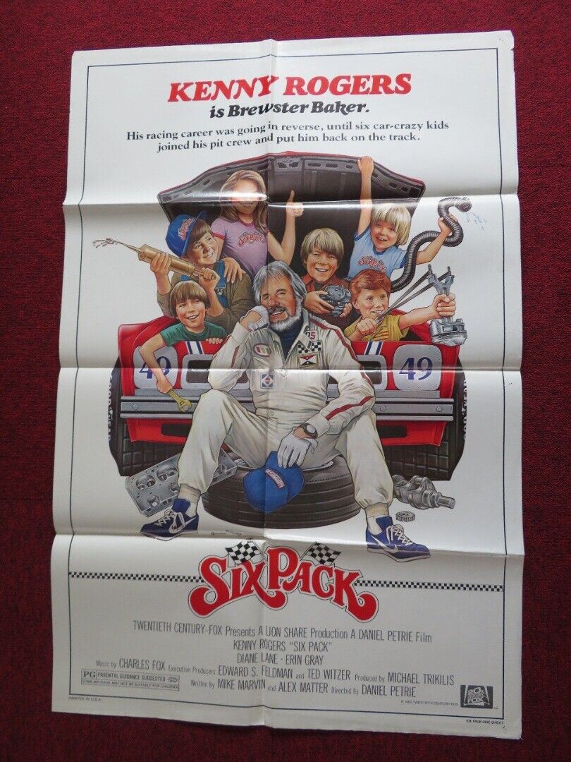 SIX PACK US ONE SHEET POSTER KENNY ROGERS DIANE LANE 1982 Movie posters