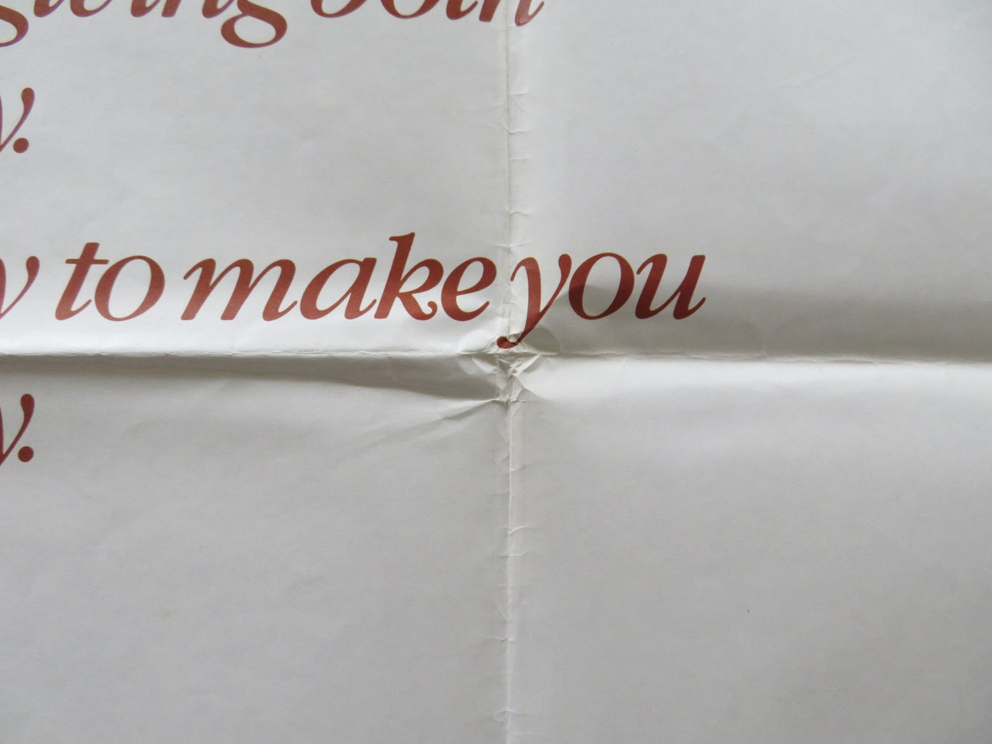 SIX WEEKS UK QUAD POSTER FOLDED DUDLEY MOORE MARY TYLER MOORE 1982 Rendezvous Cinema Movie posters