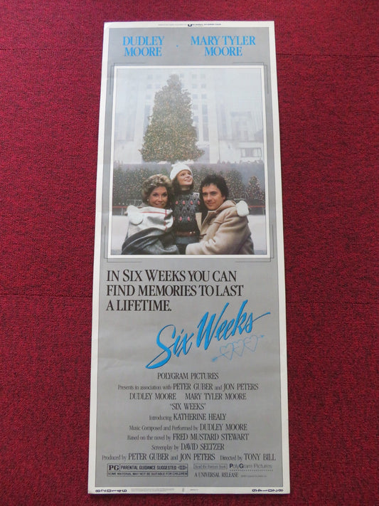 SIX WEEKS US INSERT (14"x 36") POSTER DUDLEY MOORE MARY TYLER MOORE 1982 Rendezvous Cinema Movie posters