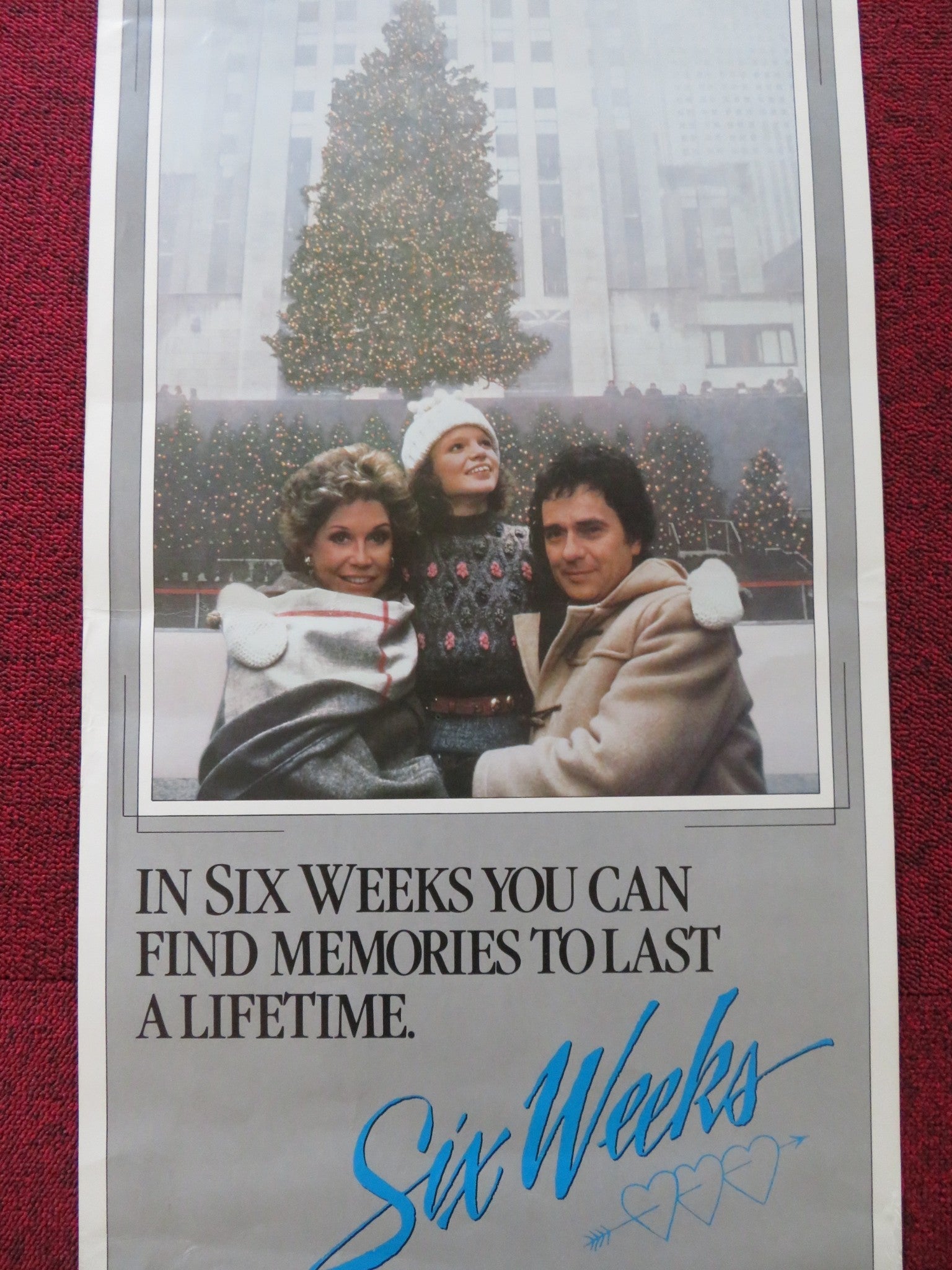 SIX WEEKS US INSERT (14"x 36") POSTER DUDLEY MOORE MARY TYLER MOORE 1982 Rendezvous Cinema Movie posters
