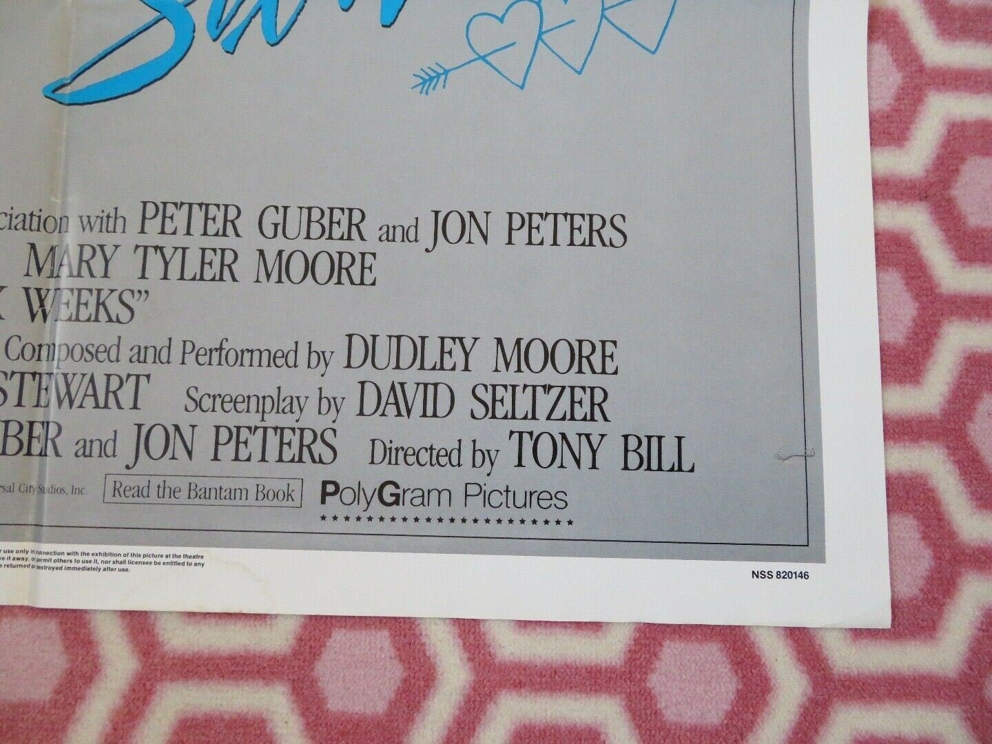 SIX WEEKS US ONE SHEET POSTER DUDLEY MOORE MARY TYLER MOORE 1982 Movie posters
