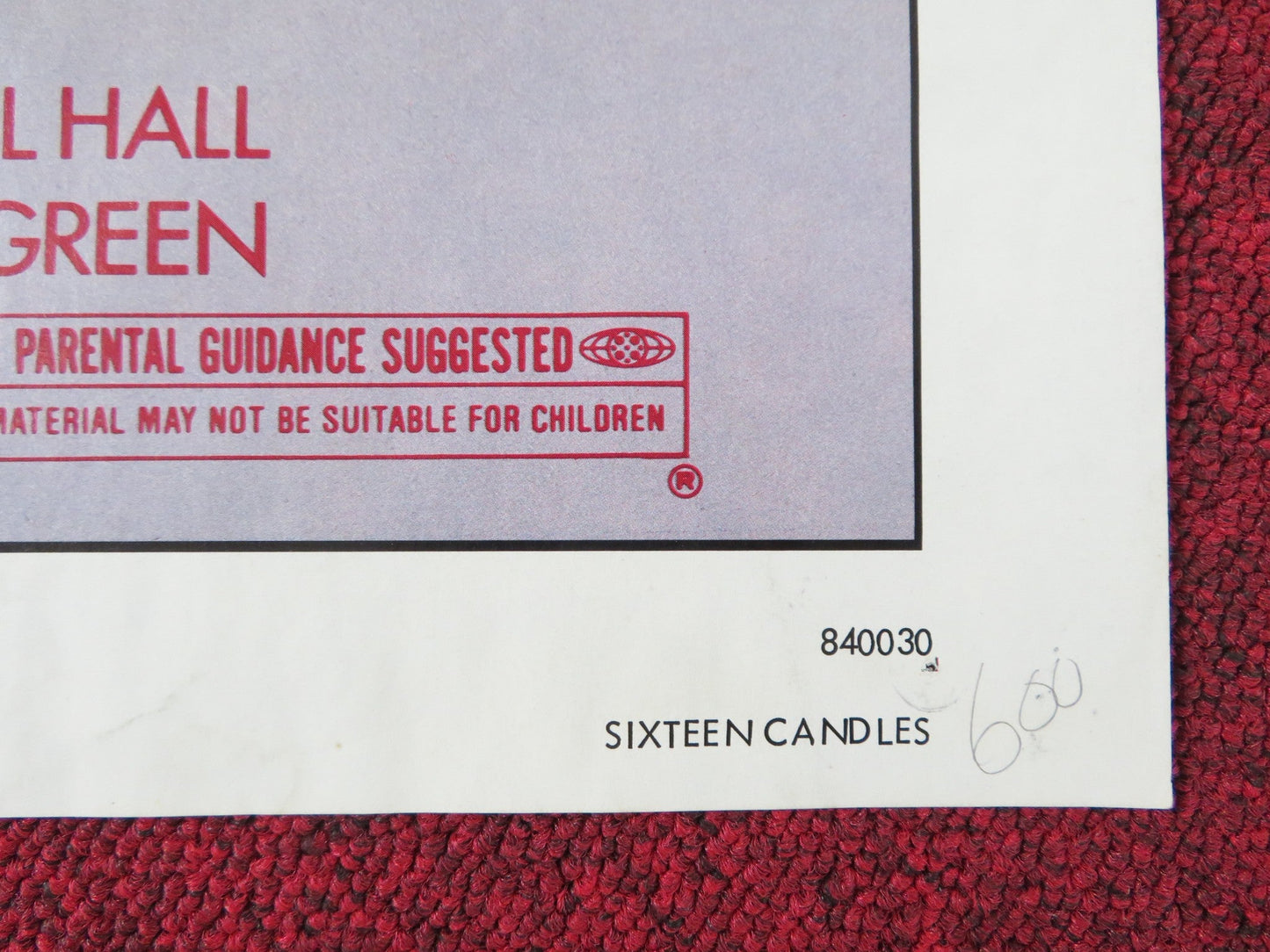 SIXTEEN CANDLES FOLDED US ONE SHEET POSTER MOLLY RINGWALD ANTHONY M. HALL 1984 Rendezvous Cinema Movie posters