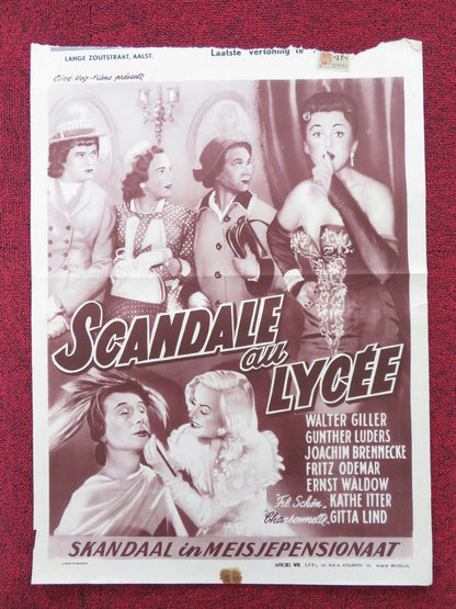 SKANDAL IM MADCHENPENSIONAT BELGIUM POSTER WALTER GILLER GUNTHER LUDERS 1953 Rendezvous Cinema Movie posters