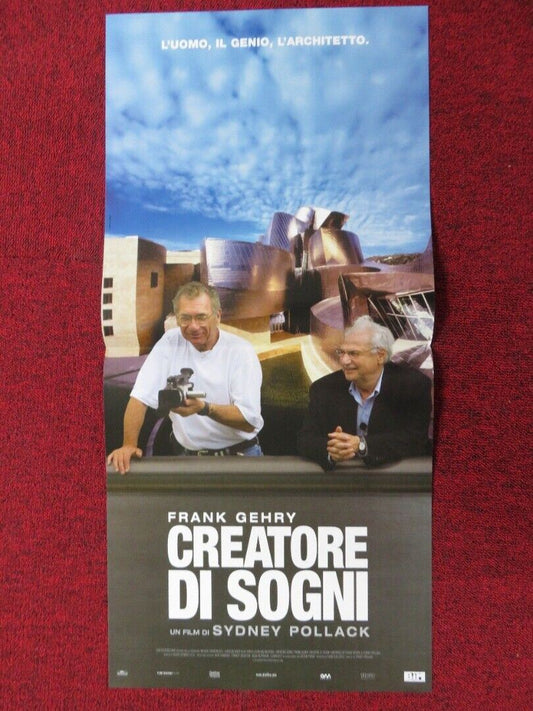 SKETCHES OF FRANK GEHRY ITALIAN LOCANDINA (27"x12.5") POSTER SYDNEY POLLACK 2006 - Rendezvous Cinema