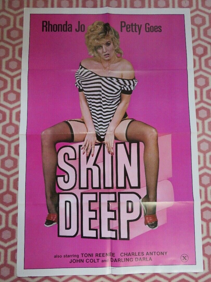 SKIN DEEP ADULT FOLDED US ONE SHEET POSTER RHONDA JO PETTY GOES 1982 - Rendezvous Cinema