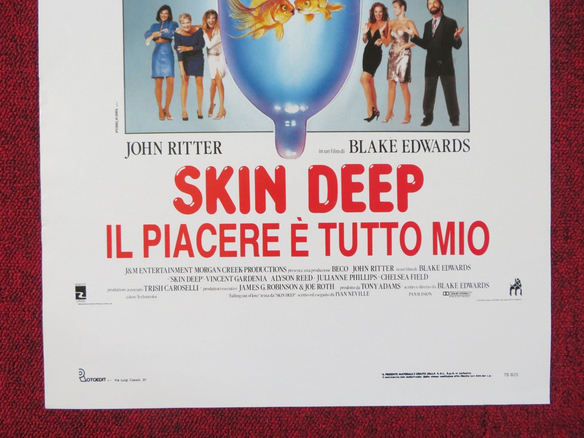 SKIN DEEP ITALIAN LOCANDINA POSTER JOHN RITTER VINCENT GARDENIA 1989 Rendezvous Cinema Movie posters