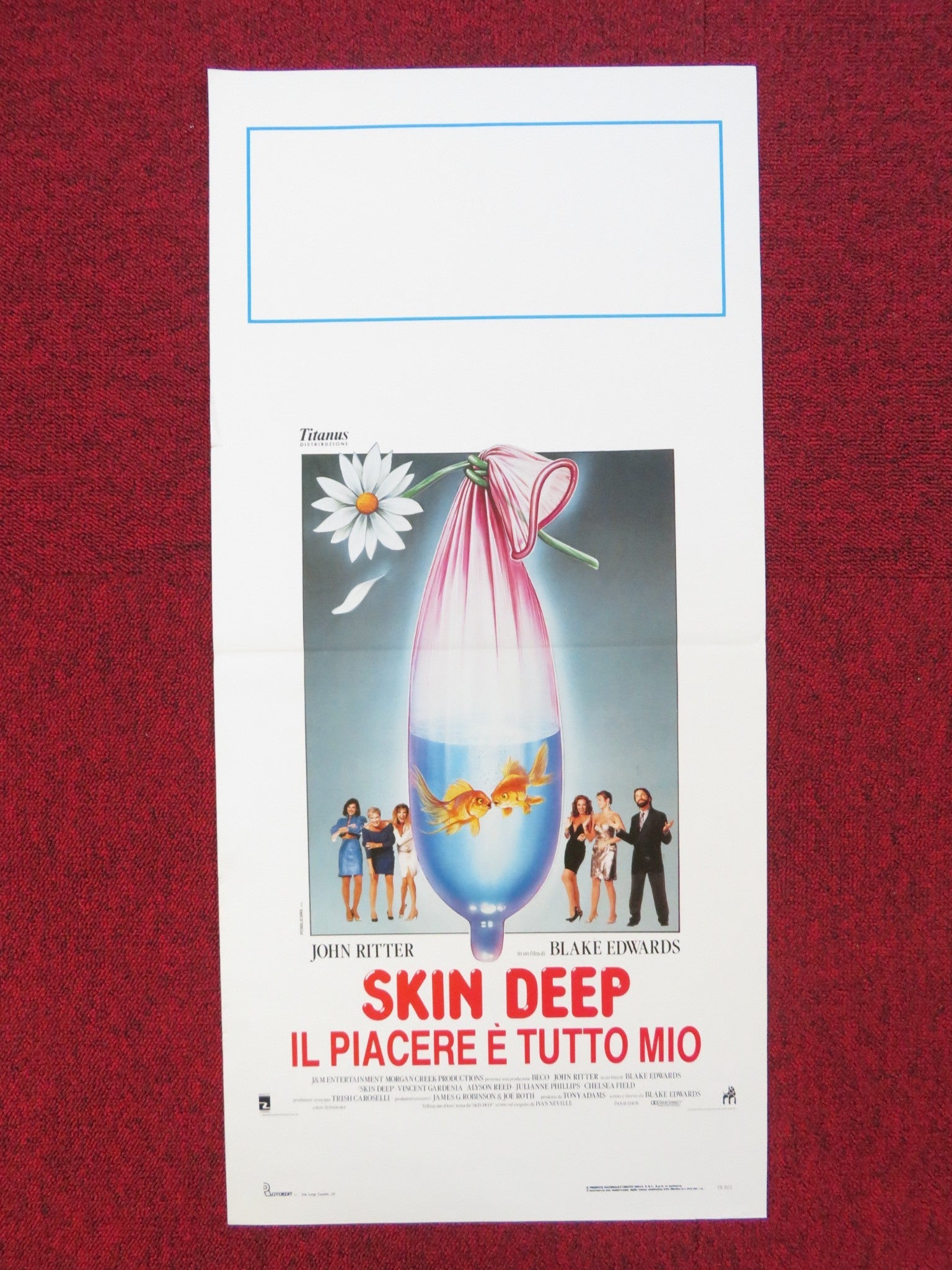 SKIN DEEP ITALIAN LOCANDINA POSTER JOHN RITTER VINCENT GARDENIA 1989 Rendezvous Cinema Movie posters