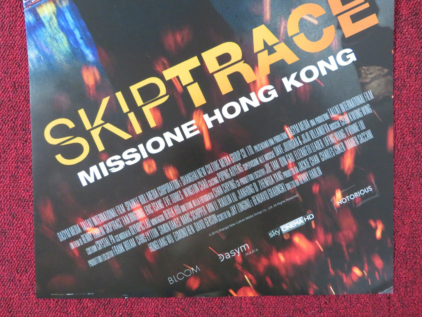SKIPTRACE ITALIAN LOCANDINA POSTER JACKIE CHAN JOHNNY KNOXVILLE 2016 Rendezvous Cinema Movie posters
