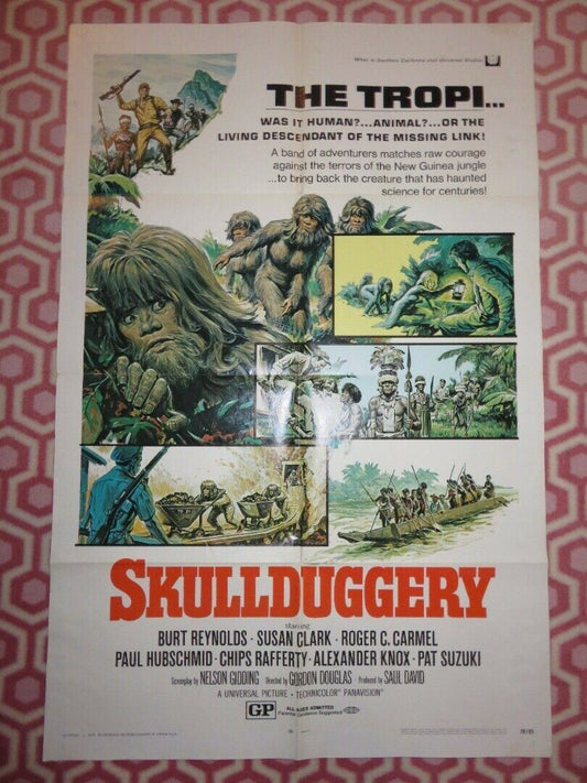 SKULLDUGGERY FOLDED US ONE SHEET POSTER BURT REYNOLDS SUSAN CLARK 1970 Movie posters