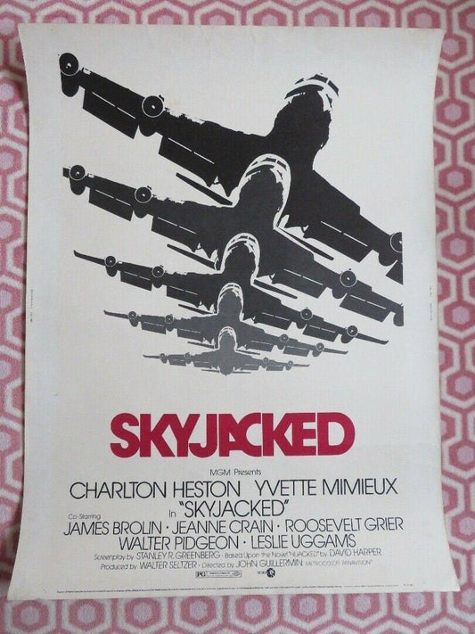 SKYJACKED 30"x 40" ON CARD ROLLED POSTER CHARLTON HESTON YVETTE MIMIEUX 1972 Movie posters