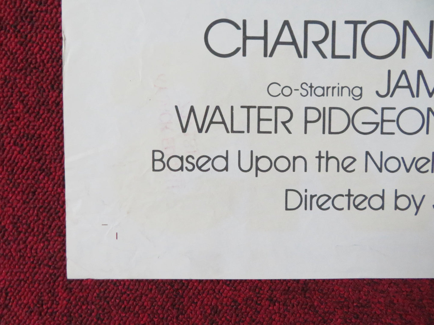 SKYJACKED FOLDED US ONE SHEET POSTER CHARLTON HESTON YVETTE MIMIEUX 1972 Rendezvous Cinema Movie posters