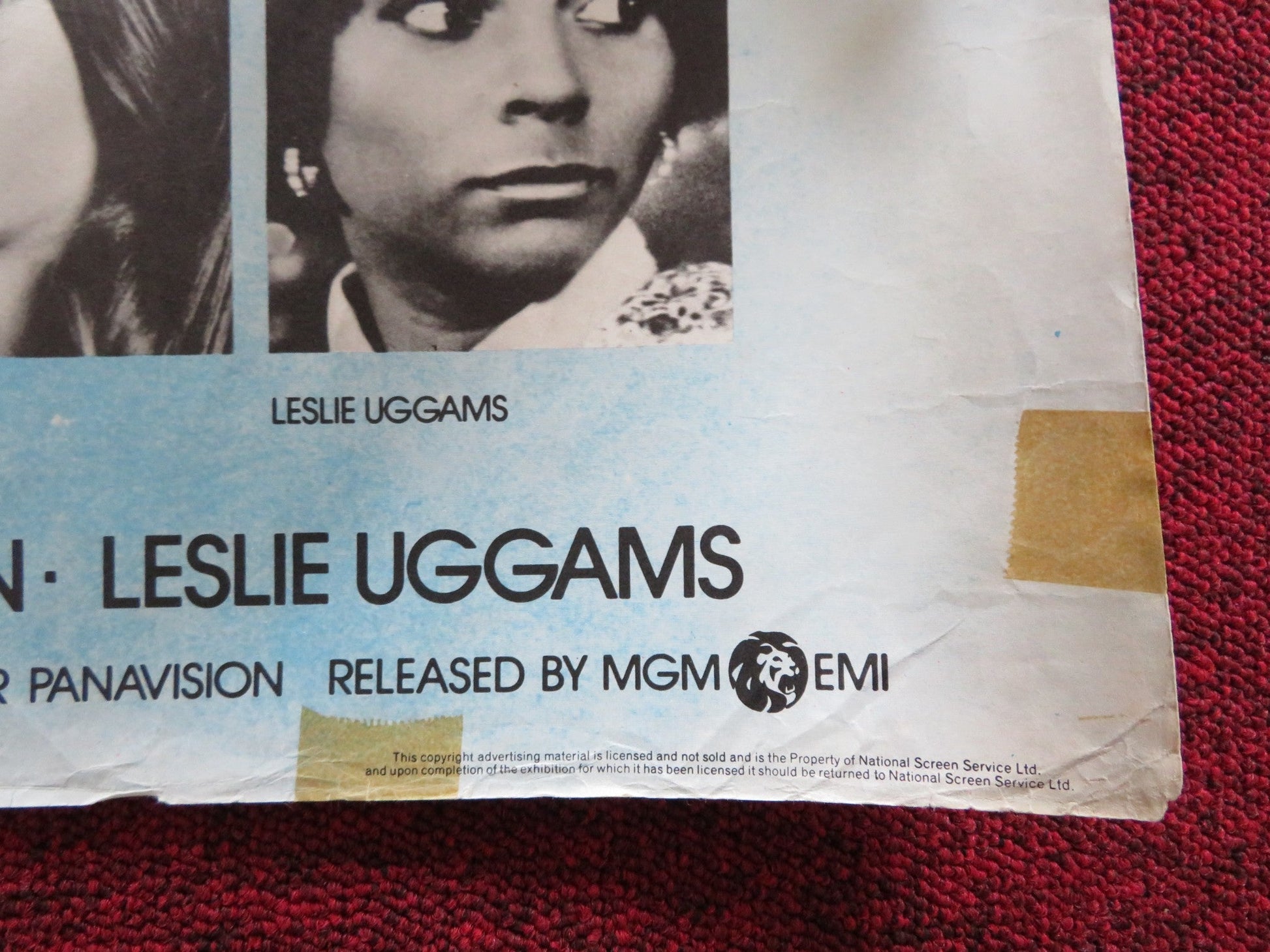 SKYJACKED UK QUAD POSTER FOLDED CHARLTON HESTON YVETTE MIMIEUX 1975 Rendezvous Cinema Movie posters