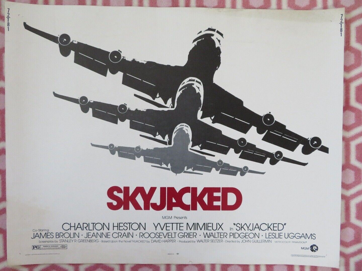 SKYJACKED US HALF SHEET (22"x 28") POSTER CHARLTON HESTON 1972 Movie posters
