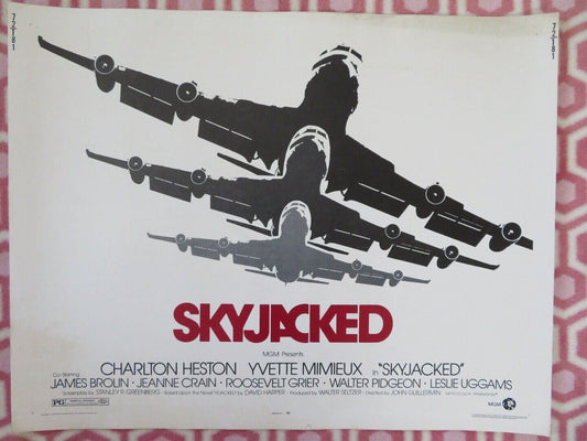 SKYJACKED US HALF SHEET (22"x 28") POSTER CHARLTON HESTON 1972 Movie posters