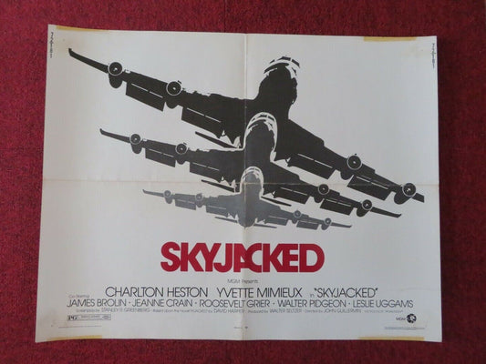 SKYJACKED US HALF SHEET (22"x 28") POSTER CHARLTON HESTON YVETTE MIMIEUX 1972 Movie posters