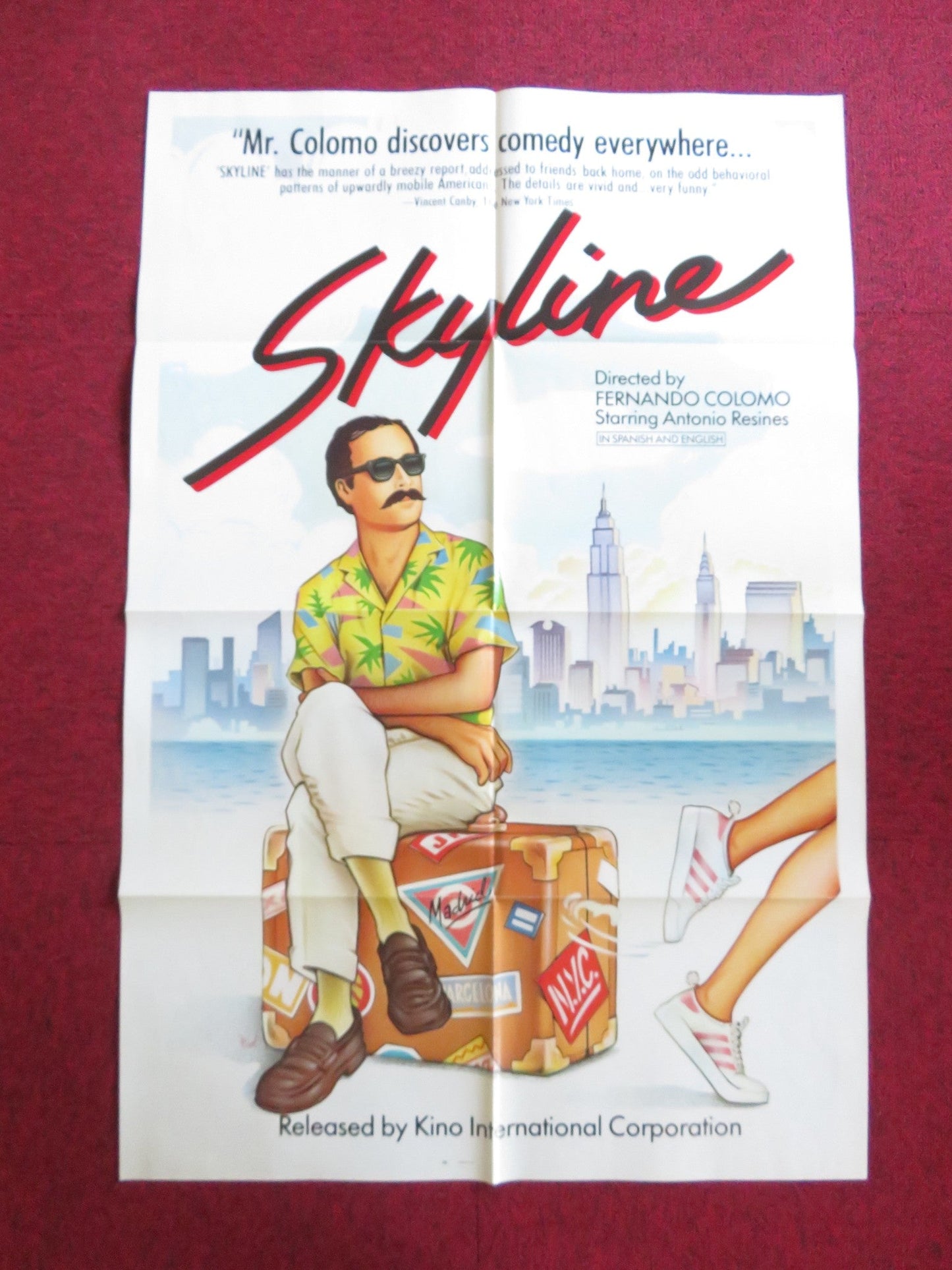 SKYLINE FOLDED US ONE SHEET POSTER ANTONIO RESINES BEATRIZ PEREZ PORRO 1983 Rendezvous Cinema Movie posters