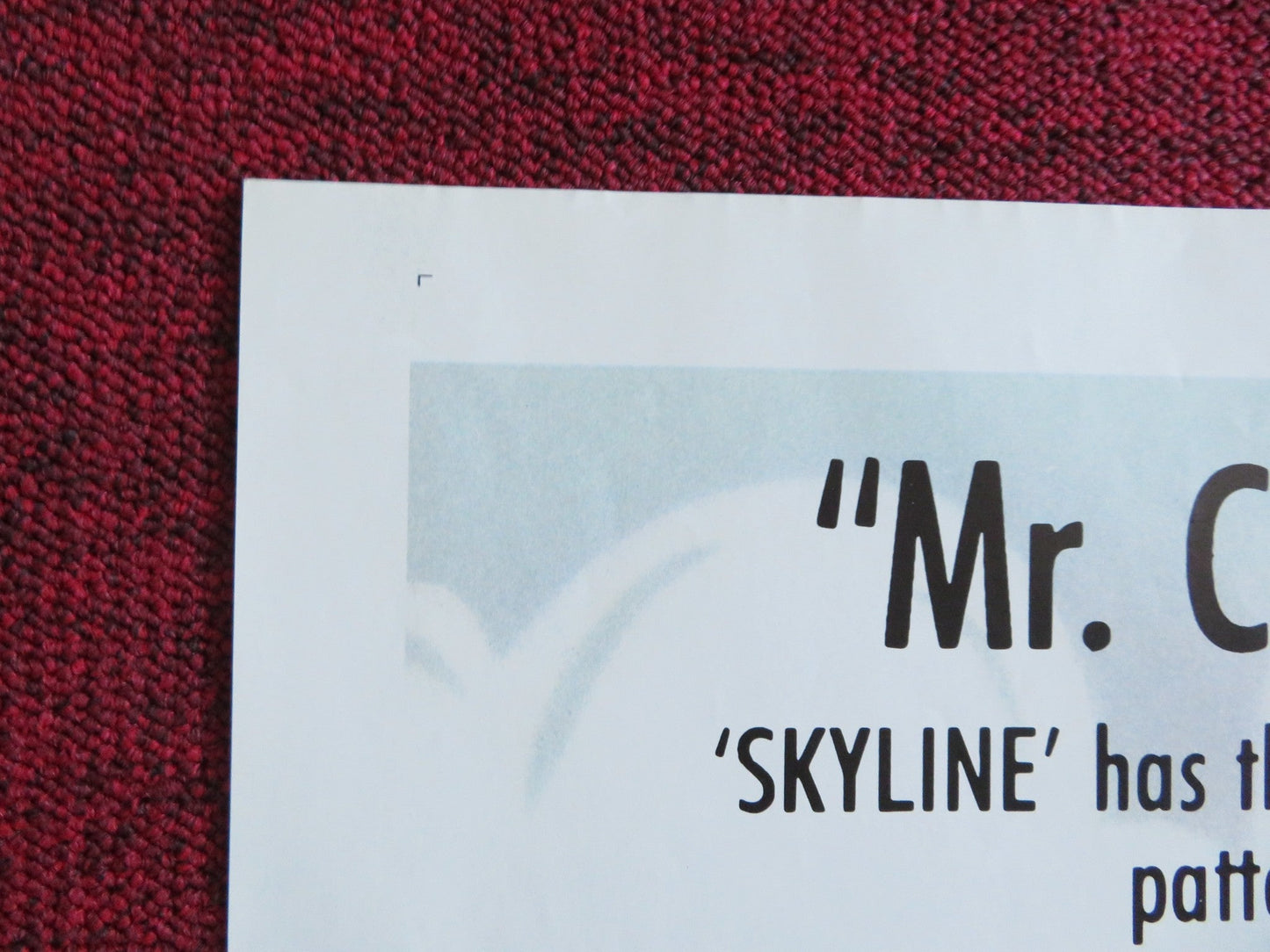 SKYLINE FOLDED US ONE SHEET POSTER ANTONIO RESINES BEATRIZ PEREZ PORRO 1983 Rendezvous Cinema Movie posters