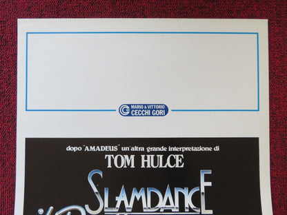 SLAMDANCE ITALIAN LOCANDINA POSTER TOM HULCE MARY ELIZABETH MASTRANTONIO 1987 Rendezvous Cinema Movie posters