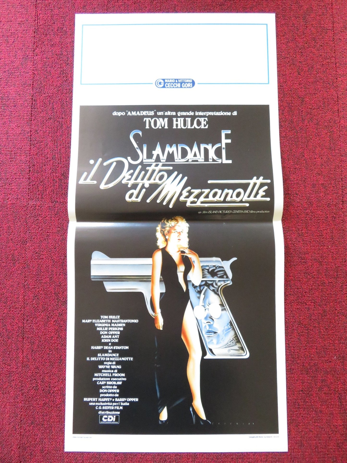 SLAMDANCE ITALIAN LOCANDINA POSTER TOM HULCE MARY ELIZABETH MASTRANTONIO 1987 Rendezvous Cinema Movie posters