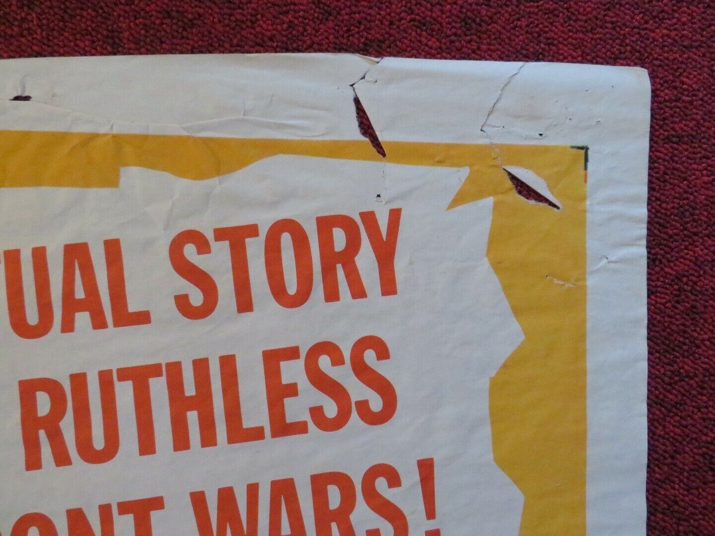 SLAUGHTER ON 10TH AVE. FOLDED US ONE SHEET POSTER RICHARD EGAN 1957 Movie posters