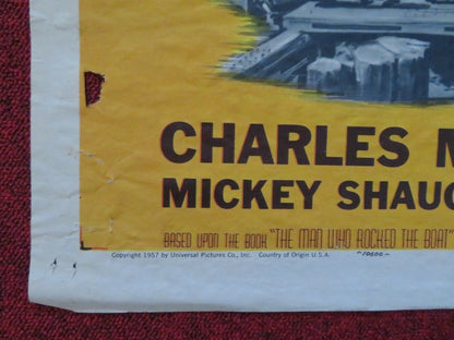 SLAUGHTER ON 10TH AVE. FOLDED US ONE SHEET POSTER RICHARD EGAN 1957 Movie posters