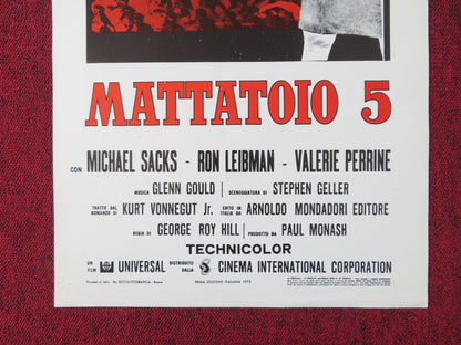 SLAUGHTERHOUSE FIVE ITALIAN LOCANDINA POSTER MICHAEL SACKS RON LEIBMAN 1982 Rendezvous Cinema Movie posters