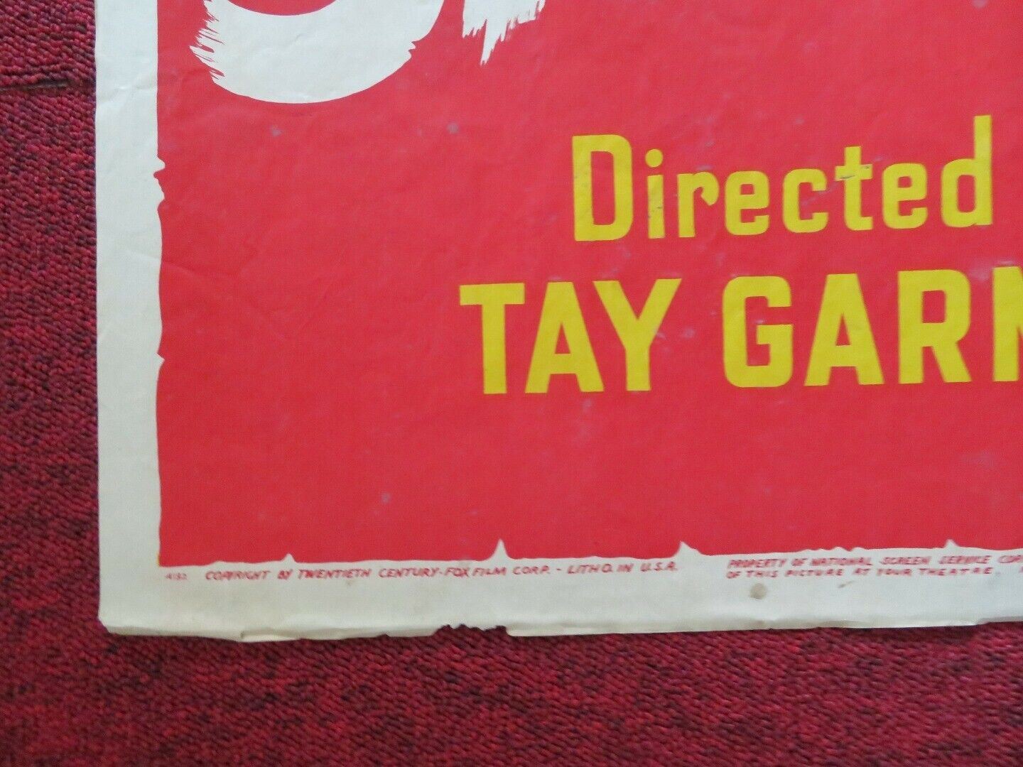 SLAVE SHIP FOLDED US ONE SHEET POSTER MICKEY ROONEY WARNER BAXTER 1948 Movie posters