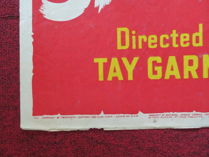 SLAVE SHIP FOLDED US ONE SHEET POSTER MICKEY ROONEY WARNER BAXTER 1948 Movie posters