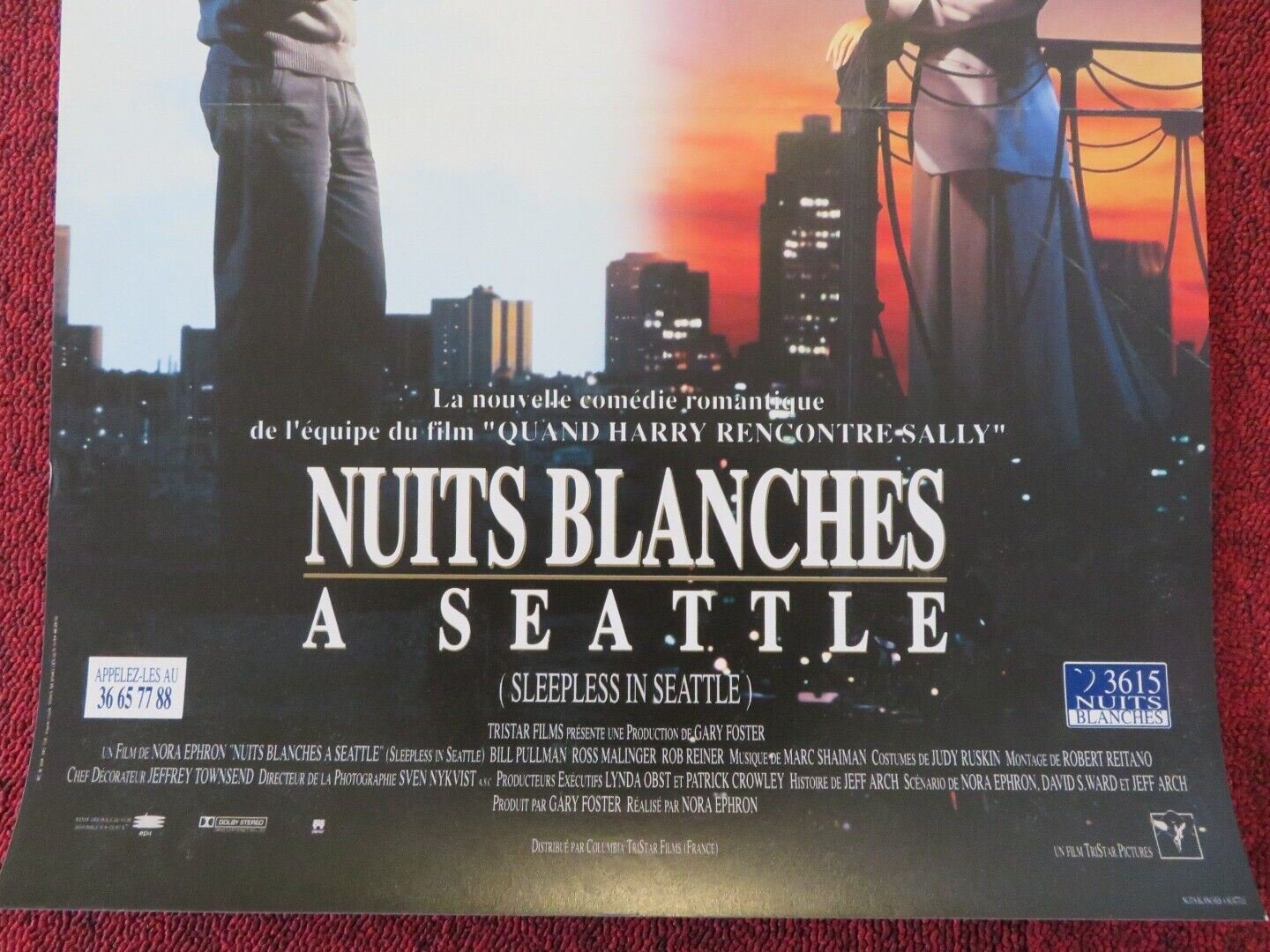SLEEPLESS IN SEATTLE FRENCH (15"x 21") POSTER MEG RYAN TOM HANKS 1993 Movie posters