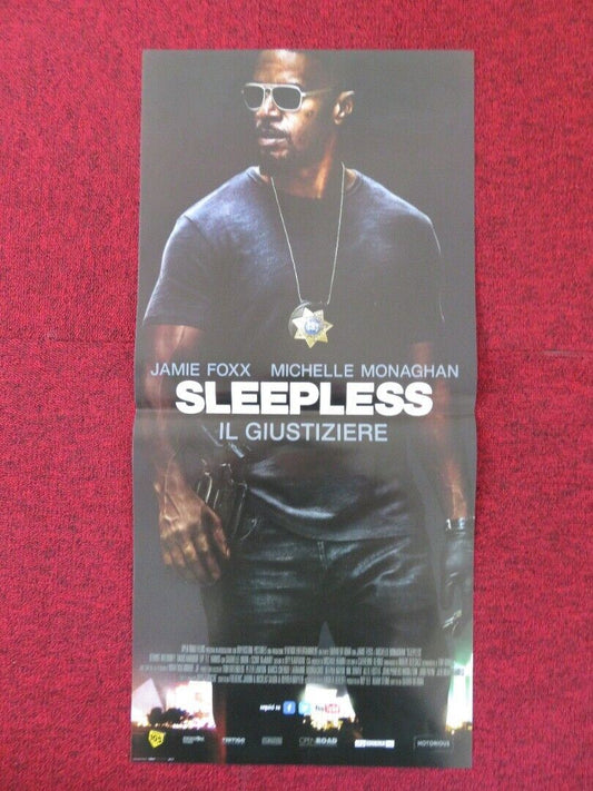 SLEEPLESS ITALIAN LOCANDINA (26.5"x12.5") POSTER JAMIE FOXX M MONAGHAN 2017 Rendezvous Cinema Movie posters