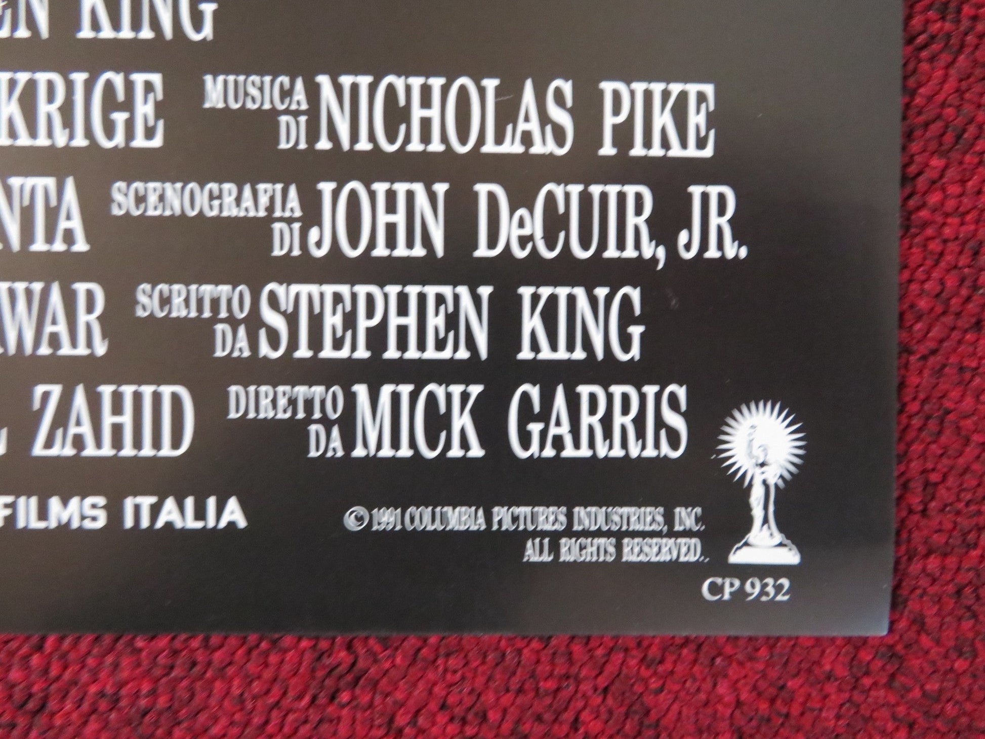 SLEEPWALKERS - C ITALIAN FOTOBUSTA POSTER STEPHEN KING BRIAN KRAUSE 1992 Rendezvous Cinema Movie posters