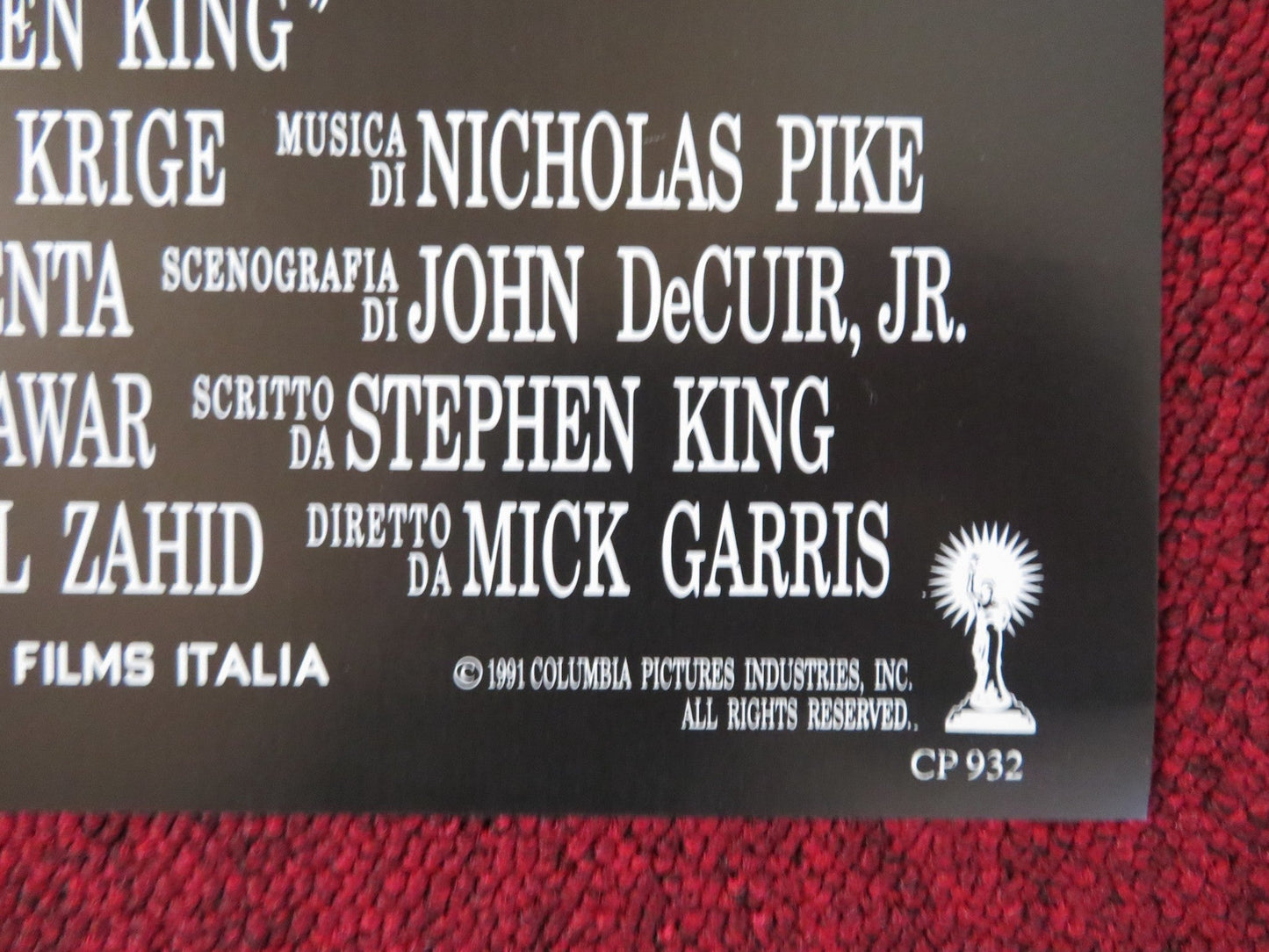 SLEEPWALKERS - D ITALIAN FOTOBUSTA POSTER STEPHEN KING BRIAN KRAUSE 1992 Rendezvous Cinema Movie posters