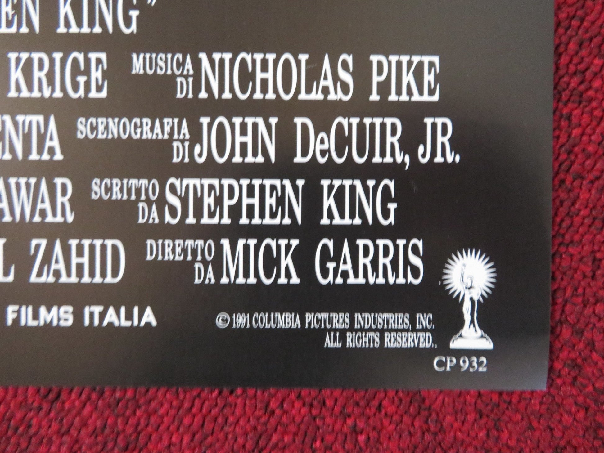 SLEEPWALKERS - D ITALIAN FOTOBUSTA POSTER STEPHEN KING BRIAN KRAUSE 1992 Rendezvous Cinema Movie posters