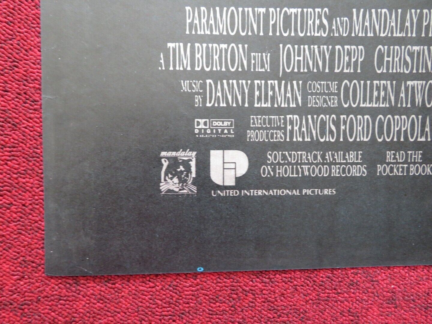 SLEEPY HOLLOW FOLDED TURKISH ONE SHEET POSTER TIM BURTON JOHNNY DEPP 1999 - Rendezvous Cinema