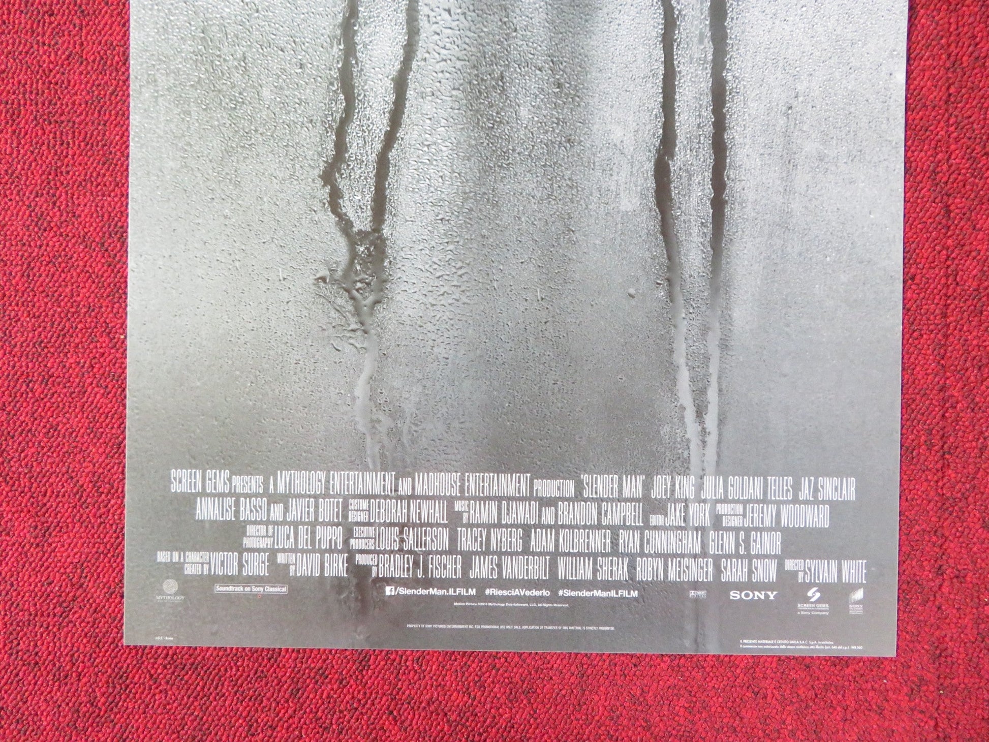 SLENDER MAN ITALIAN LOCANDINA POSTER JOEY KING JULIA GOLDANI TELLES 2018 Rendezvous Cinema Movie posters