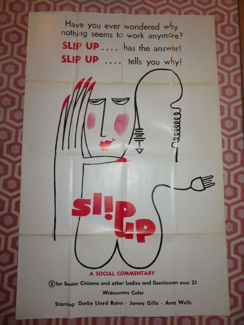 SLIP UP ADULT FOLDED US ONE SHEET POSTER (45"x29.5") DARBY LLOYD RAINS 1975 - Rendezvous Cinema