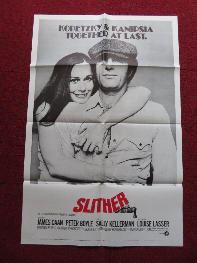 SLITHER FOLDED US ONE SHEET POSTER JAMES CAAN PETER BOYLE 1973 Movie posters