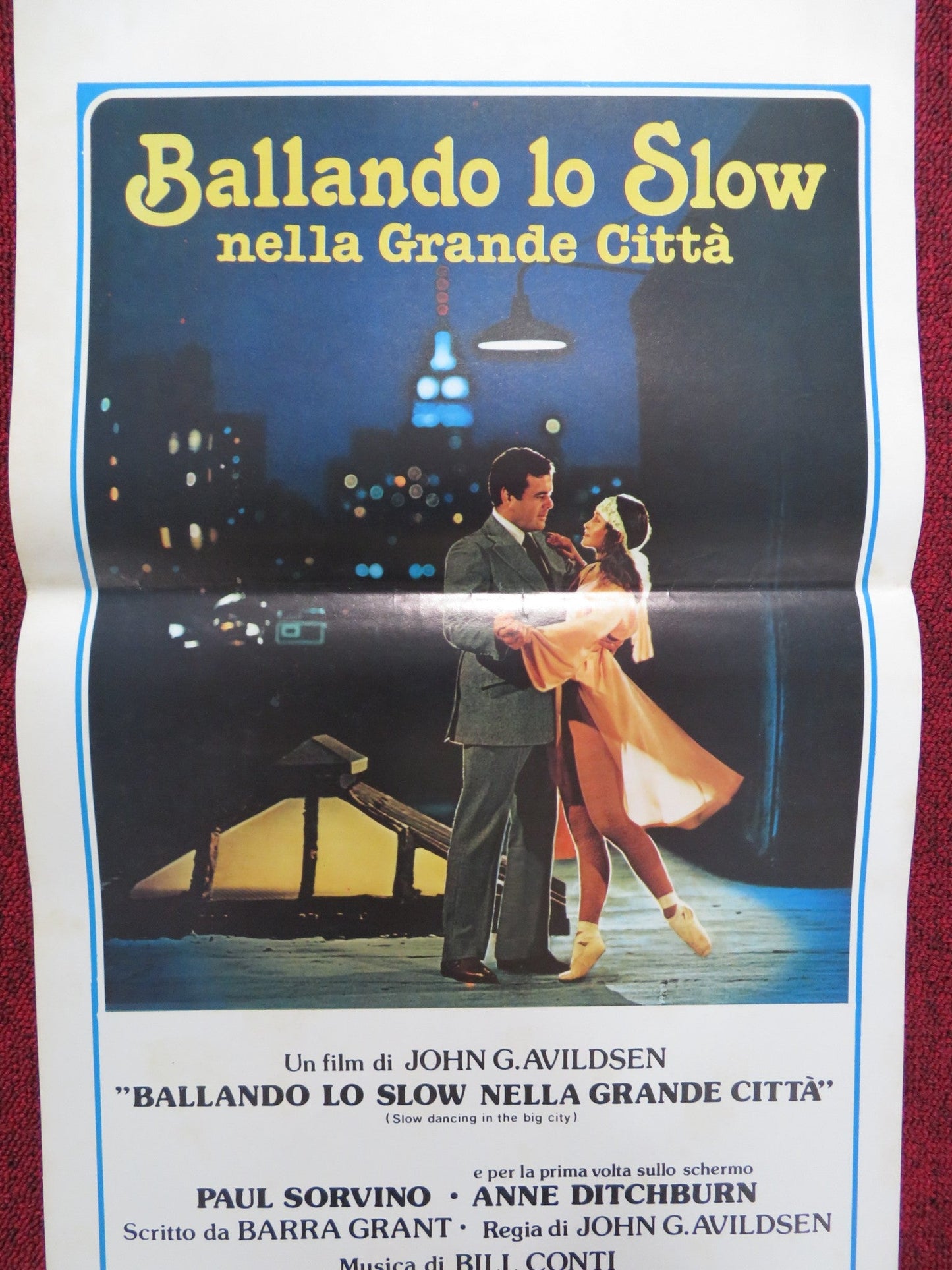 SLOW DANCING IN THE BIG CITY ITALIAN LOCANDINA POSTER P. SORVINO 1979 Rendezvous Cinema Movie posters