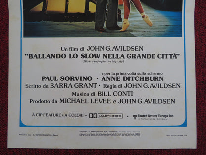 SLOW DANCING IN THE BIG CITY ITALIAN LOCANDINA POSTER P. SORVINO 1979 Rendezvous Cinema Movie posters