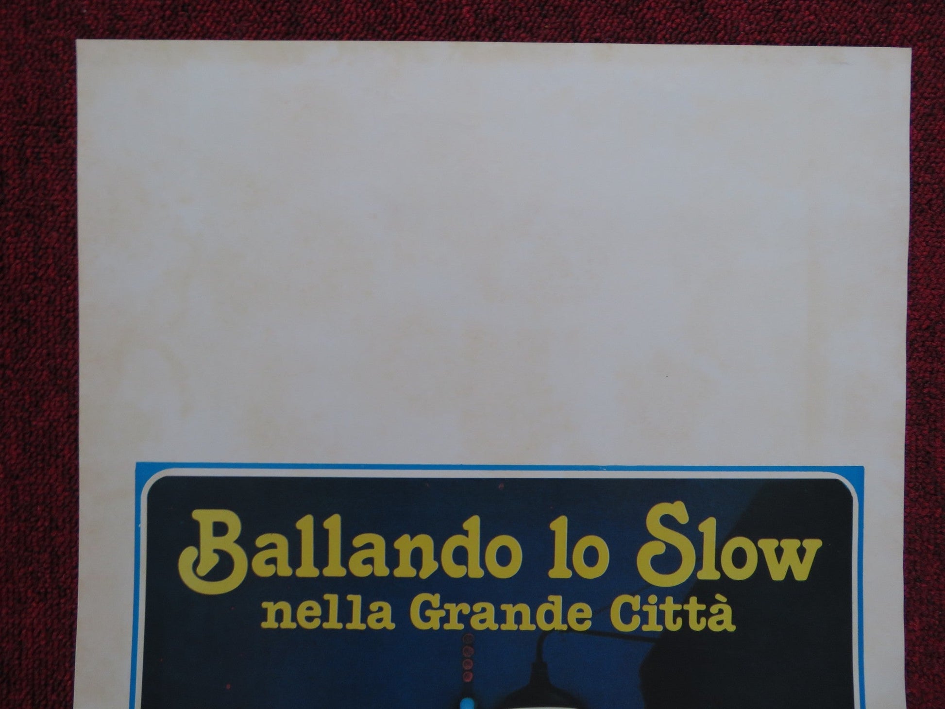 SLOW DANCING IN THE BIG CITY ITALIAN LOCANDINA POSTER P. SORVINO 1979 Rendezvous Cinema Movie posters