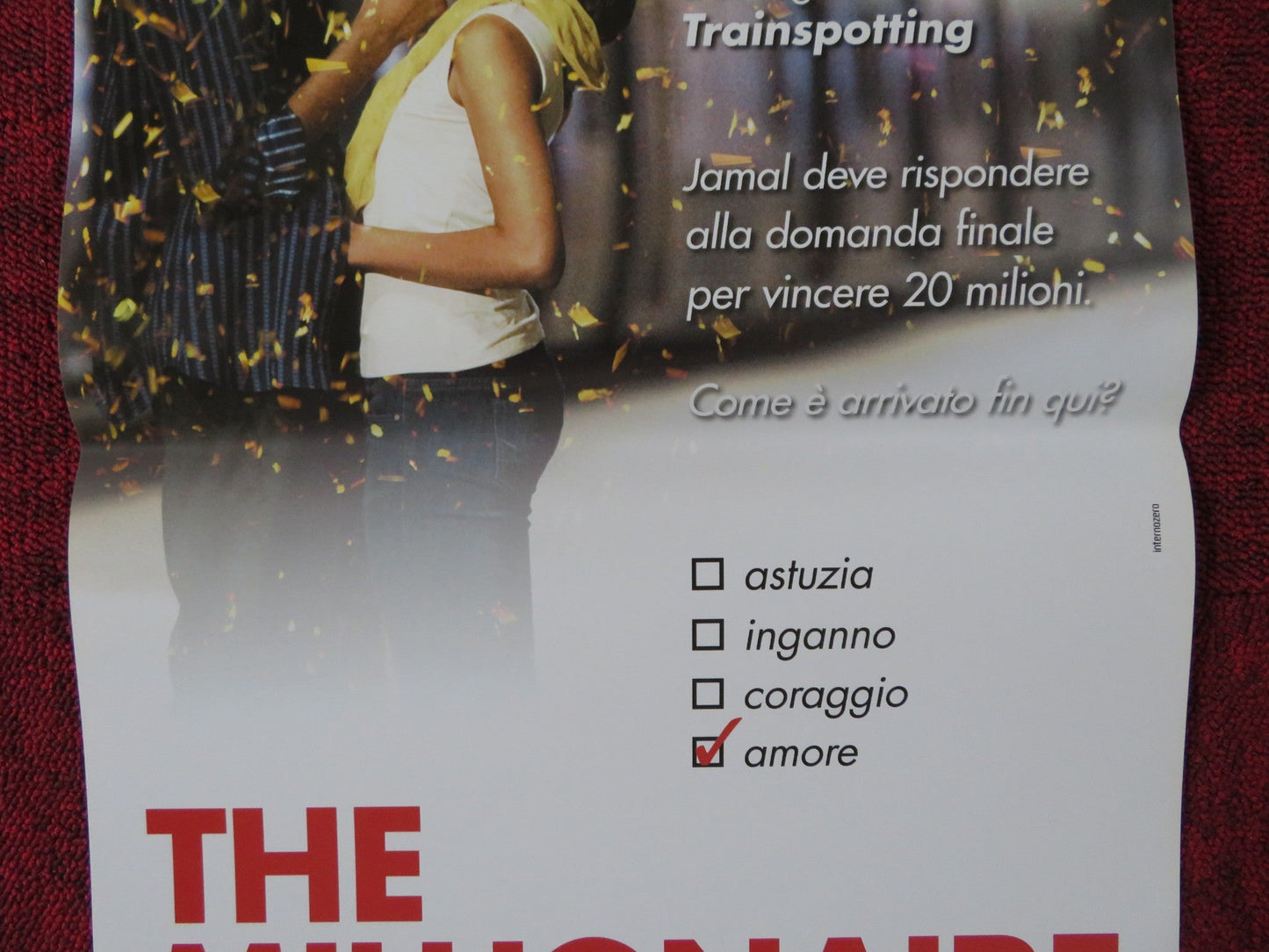 SLUMDOG MILLIONAIRE ITALIAN LOCANDINA POSTER DEV PATEL FREIDA PINTO 2008 Rendezvous Cinema Movie posters